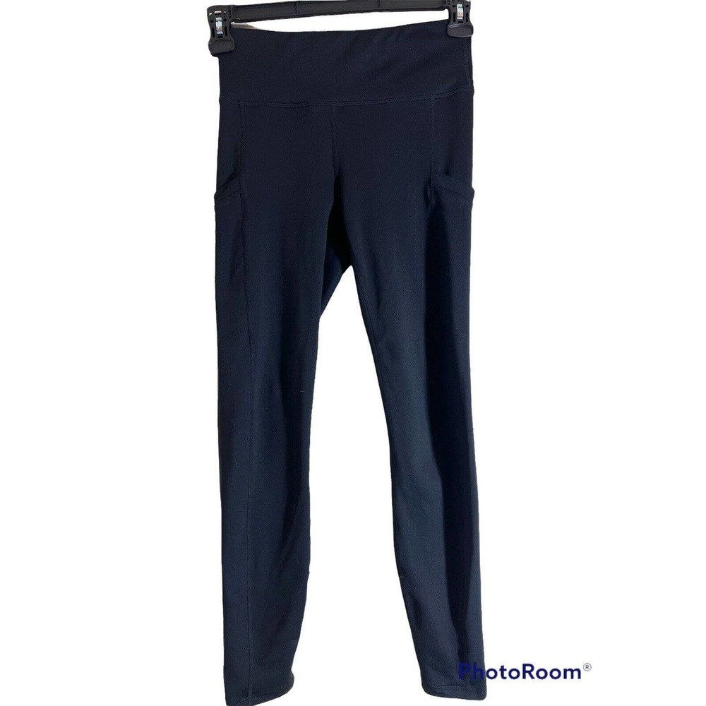 Fabletics Sz Small Fleece Lined Mid Rise Cropped Leggings